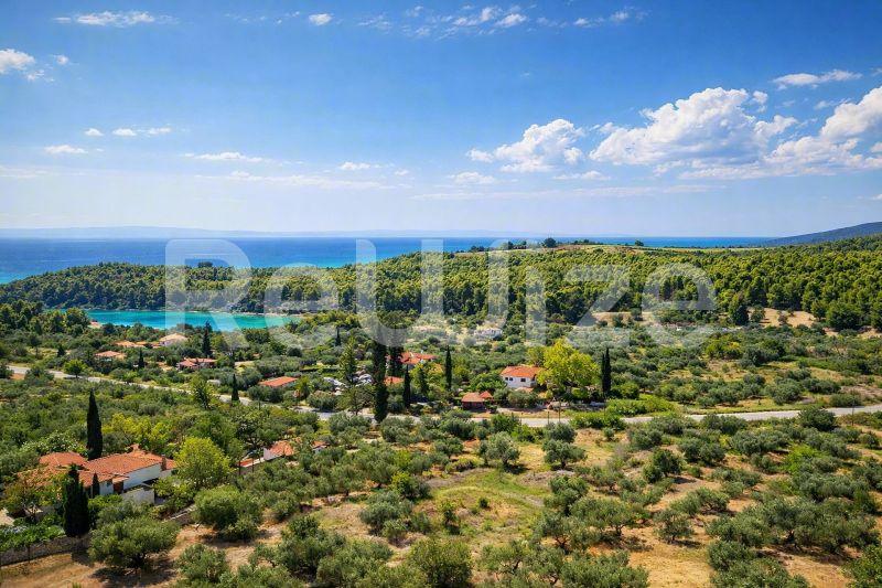 Field 3675 m² in Sithonia, aerial view