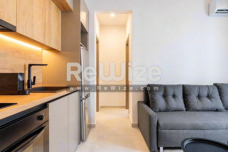 Apartment 55 m² in Thessaloniki, open-plan living area