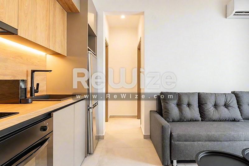 Apartment 55 m² in Thessaloniki, open-plan living area