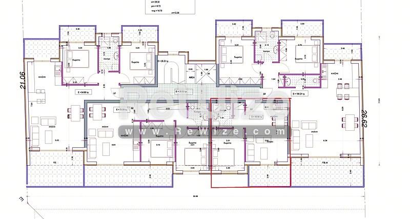 Apartment 55 m² in Thermi, floor plan