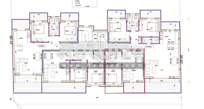 Apartment 55 m² in Thermi, floor plan