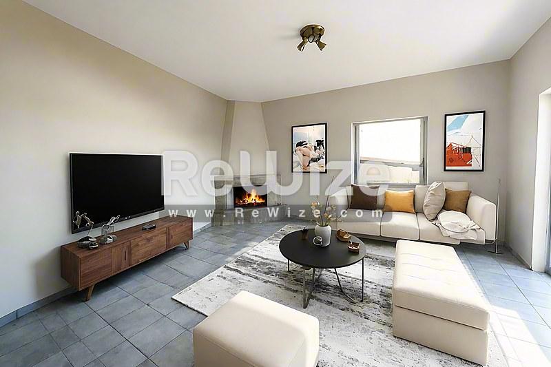 Detached house 116 m² in Lokroi, living room