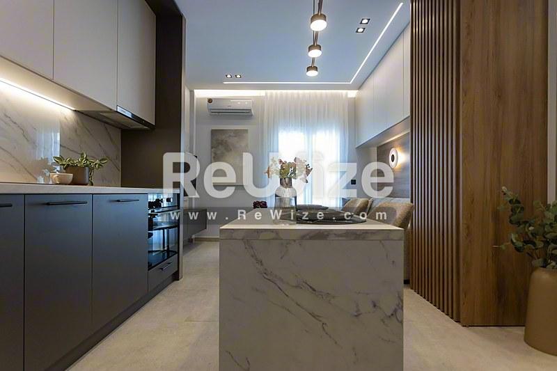 Studio 25 m² in Thessaloniki, open-plan living area
