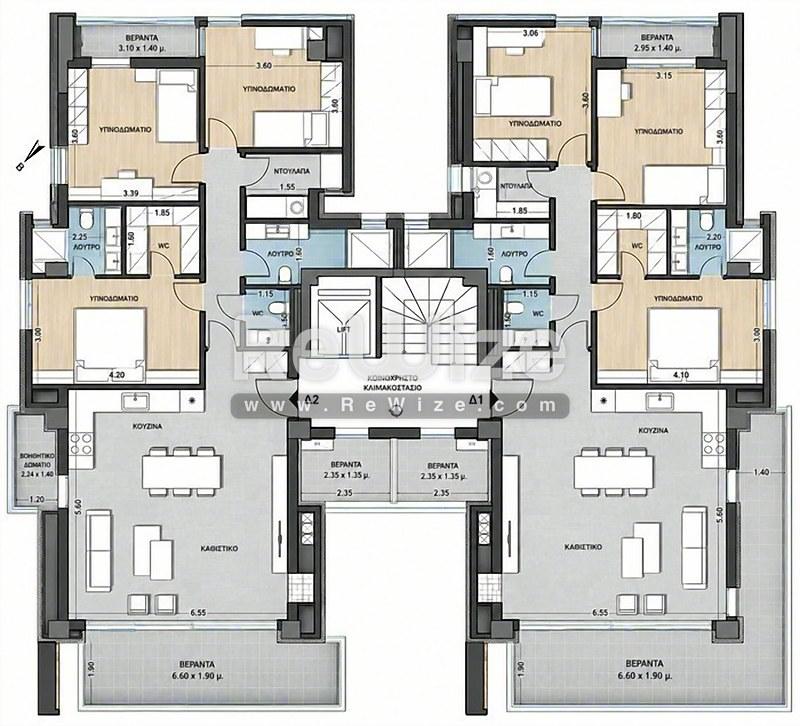 Apartment 145 m² in Pylaia-Chortiatis, floor plan