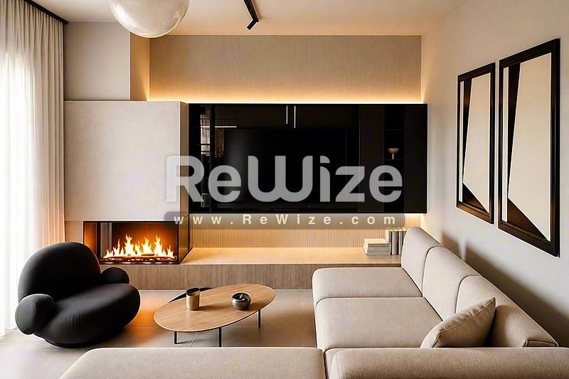 Apartment 122 m² in Pylaia-Chortiatis, living room