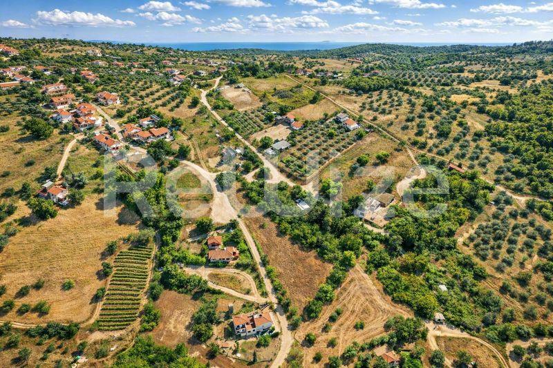 Field 6160 m² in Kassandra, aerial view