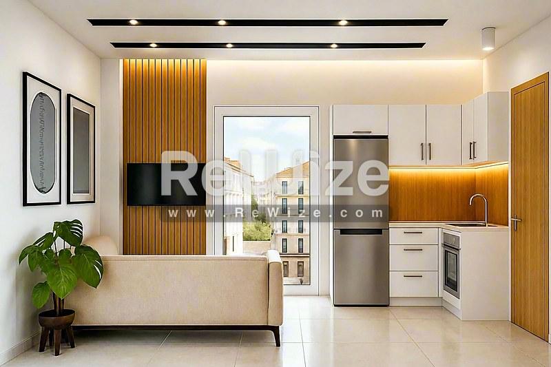 Apartment 40 m² in Thessaloniki, open-plan living area