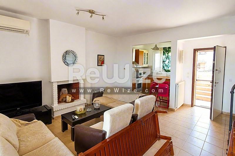 Maisonette 118 m² in Kassandra, living room