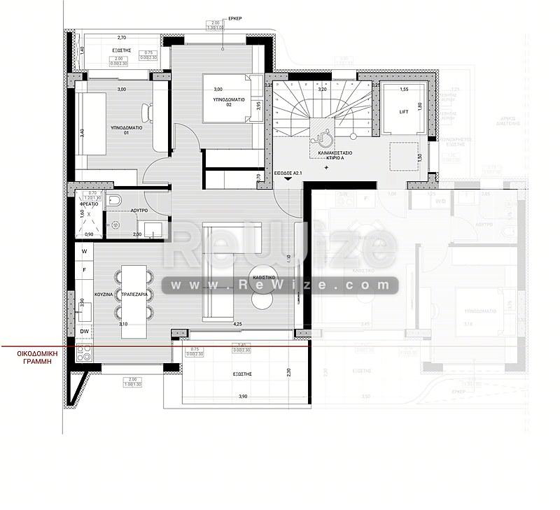 Apartment 95 m² in Thermi, floor plan