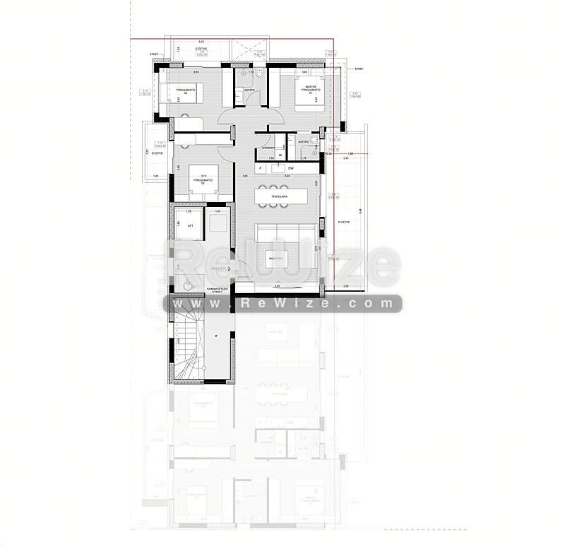 Apartment 124 m² in Thermi, floor plan