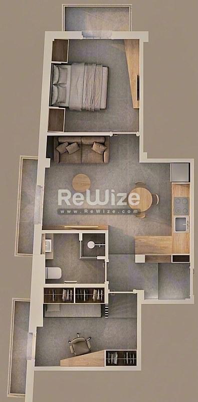 Apartment 53 m² in Thessaloniki, floor plan