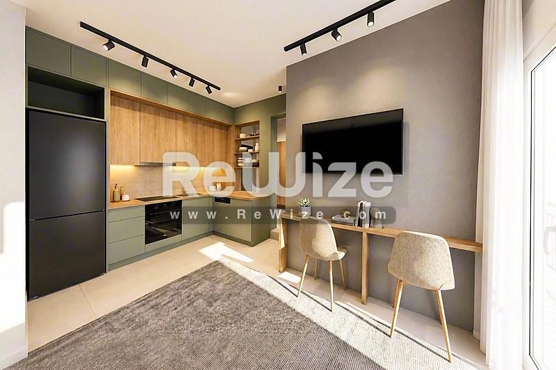 Apartment 53 m² in Thessaloniki, open-plan living area