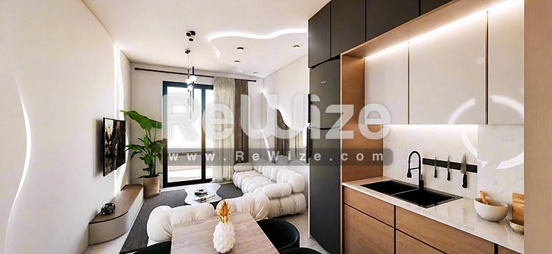 Apartment 69 m² in Thermi, open-plan living area