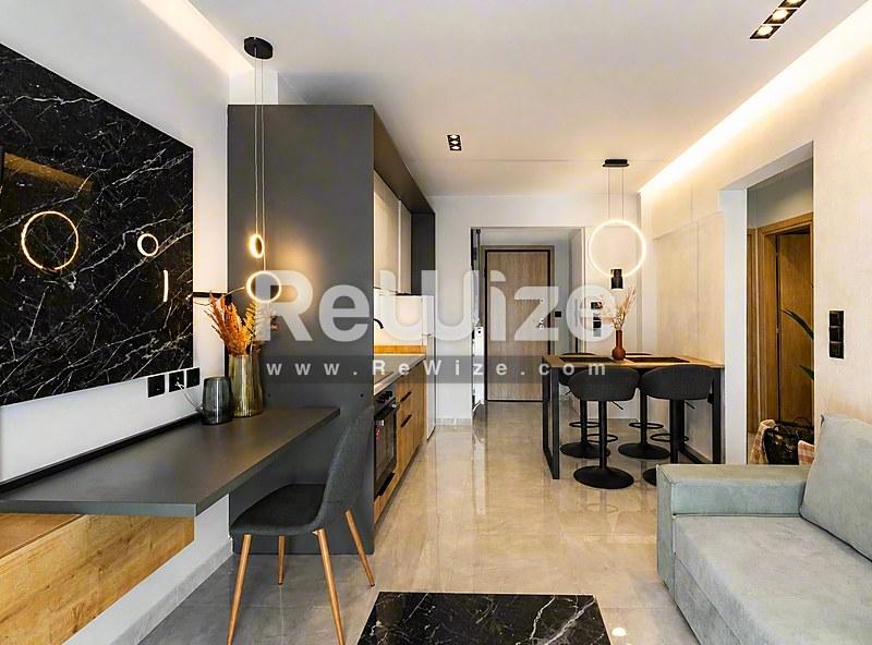 Apartment 35 m² in Thessaloniki, open-plan living area